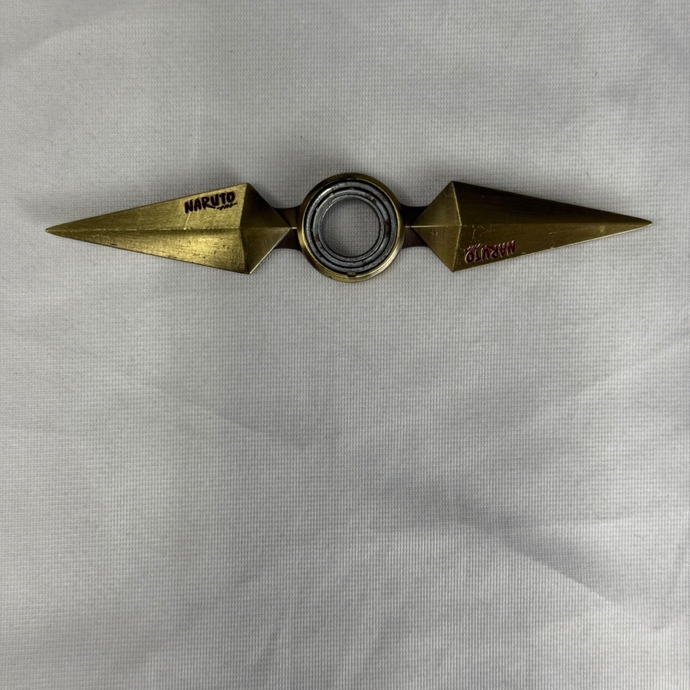 Naruto Kunai Fidget Spinner Metal Ninja Blade Gold Bronze Anime Collectible Toy